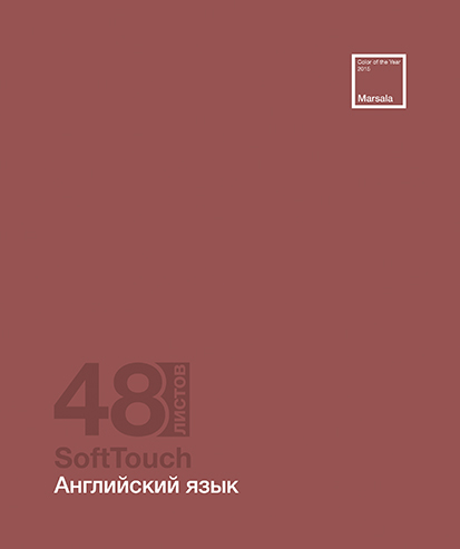 Тетрадь предметная А5 Английский язык 48л., кл., софт тач, брайль