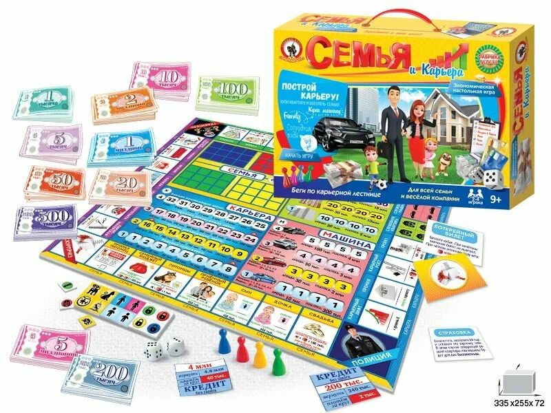 Игра настольная "Семья и карьера" аналог Монополии 9+