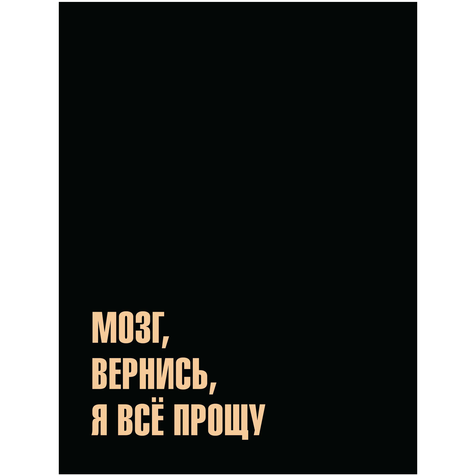 Тетрадь А5  120л кл. на кольцах Полиграф-Принт "Мозг вернись" 7БЦ, мат. лам.