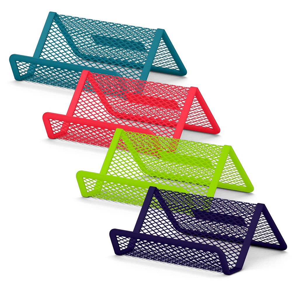 Подставка для визитных карточек металлическая ErichKrause Compass, Reef, ассорти