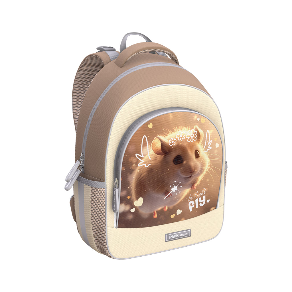 Ученический рюкзак с грудной перемычкой ErichKrause ErgoLine® 15L Fluffy