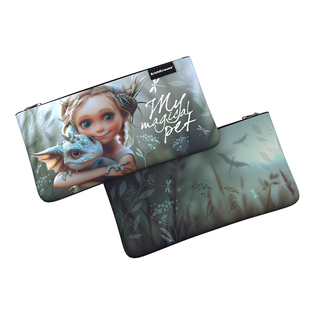 Пенал конверт ErichKrause Light 220x120мм Magic Pet