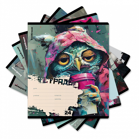 Тетрадь А5 24л кл. Erich Krause "Coffee Mania" MIX-PACK