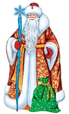 Плакат фигурный 50*35см "Дед Мороз" двухсторонний