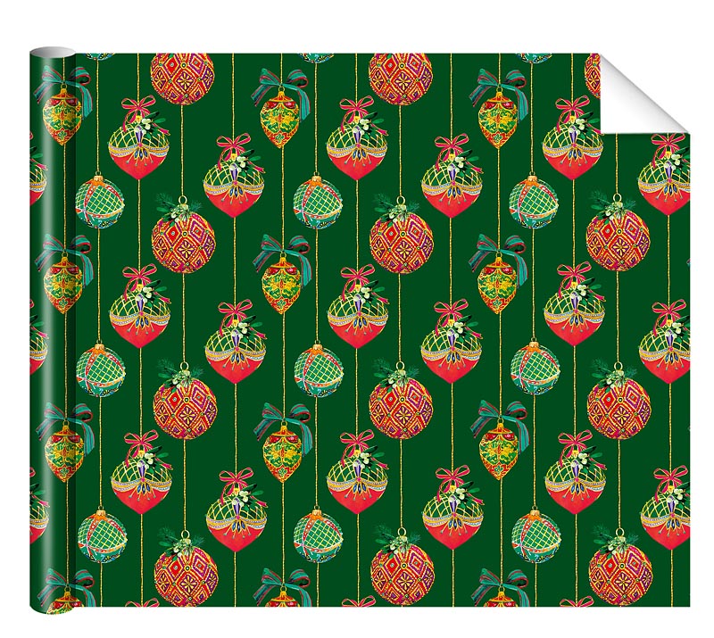 Бумага упаковочная 70*100см "Новогодние шары"