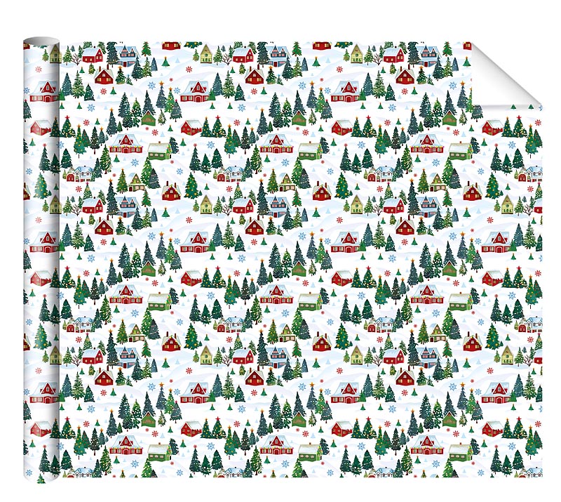 Бумага упаковочная 70*100см "Домики"