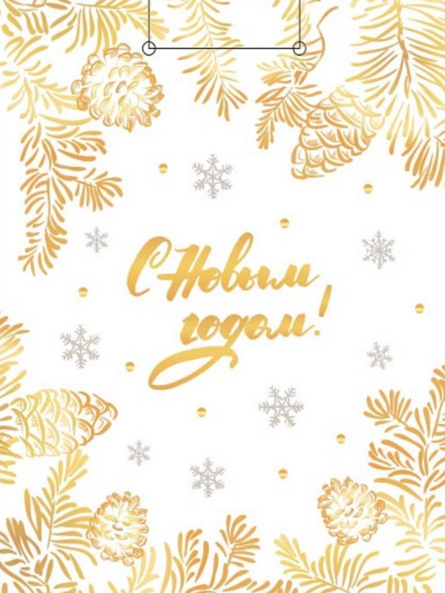 Пакет подар. бум. новогодн. 18*23*10см  Новогодние узоры
