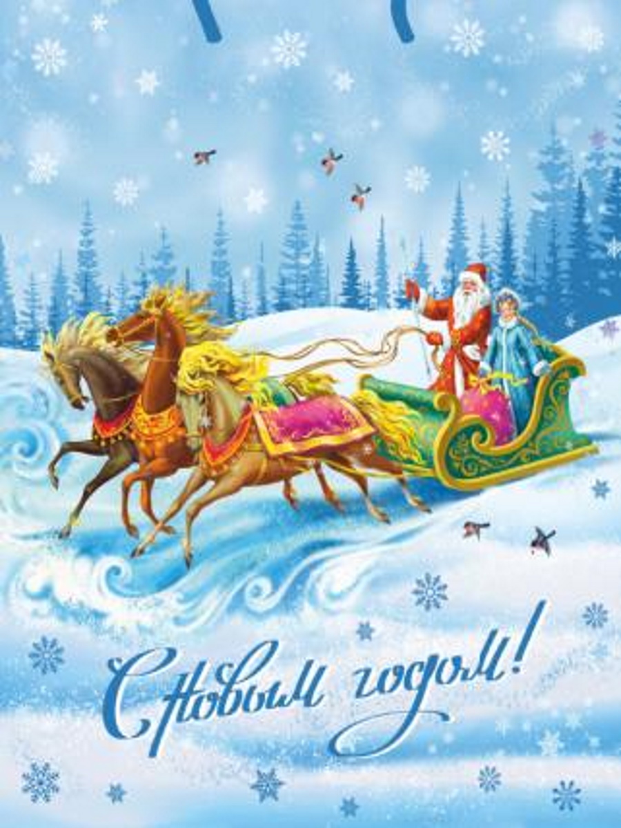 Пакет подар. бум. новогодн. 11,5х14,5х6см  Зимняя сказка