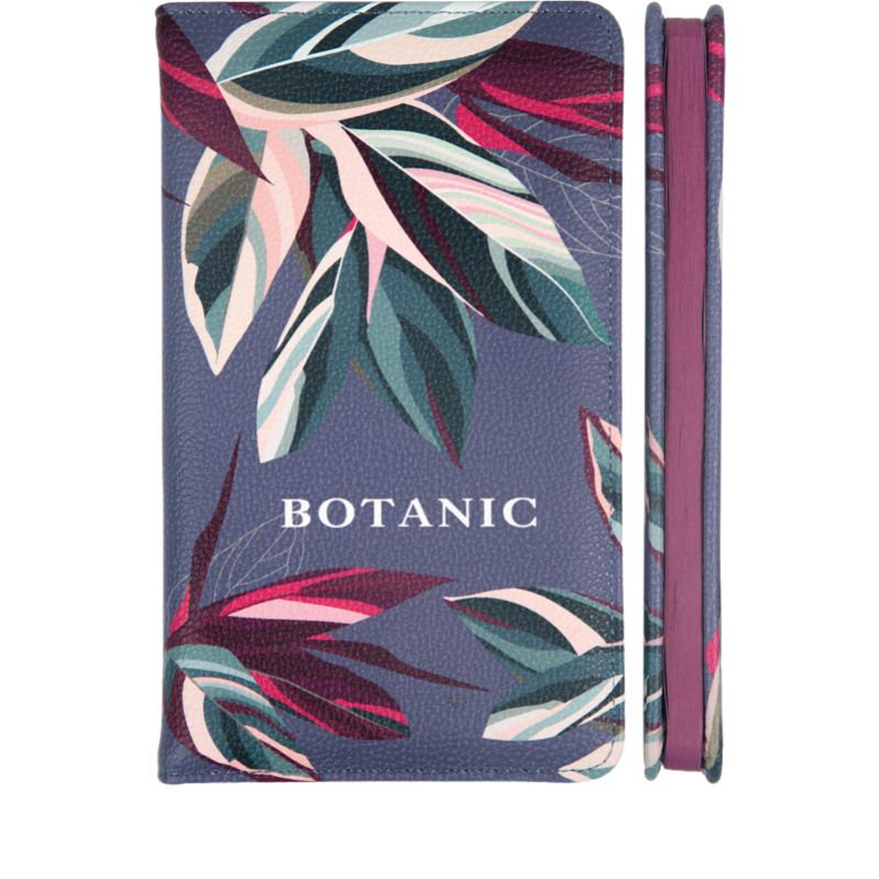 Планинг недат. 100*170мм  80л.,кожзам "Botanic" серо-сиреневый, 70м/г2