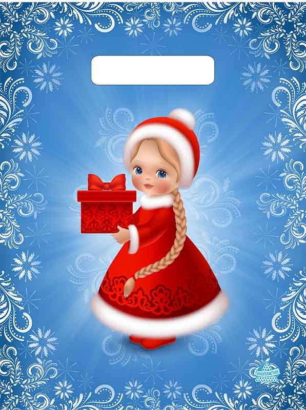 Пакет 30*23см (30мк) с вырубной ручкой "Внученька" ПВД