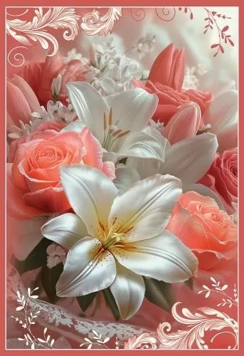 Открытка А5 Лилии