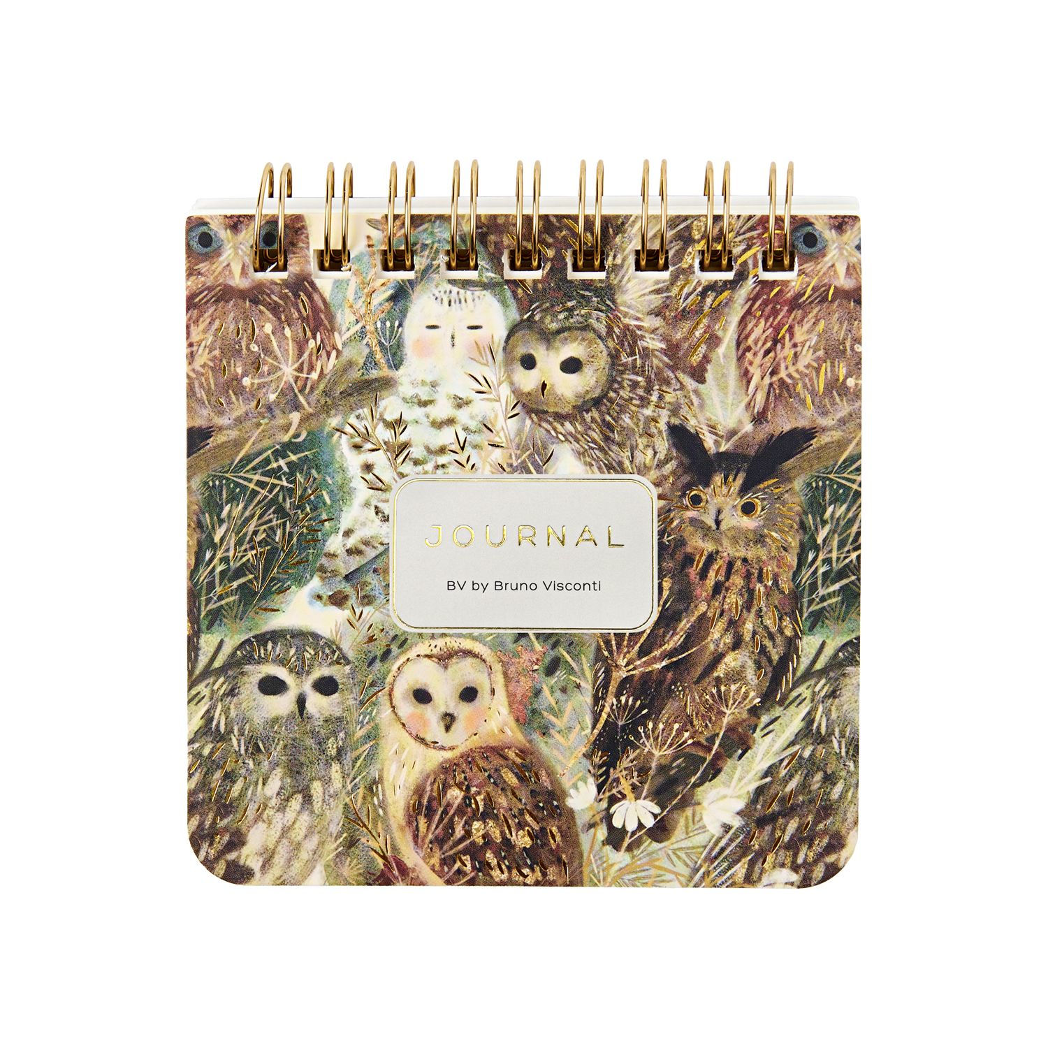 Блокнот 90*90мм гребень  60л "Pocket journal. Волшебные совы" лин
