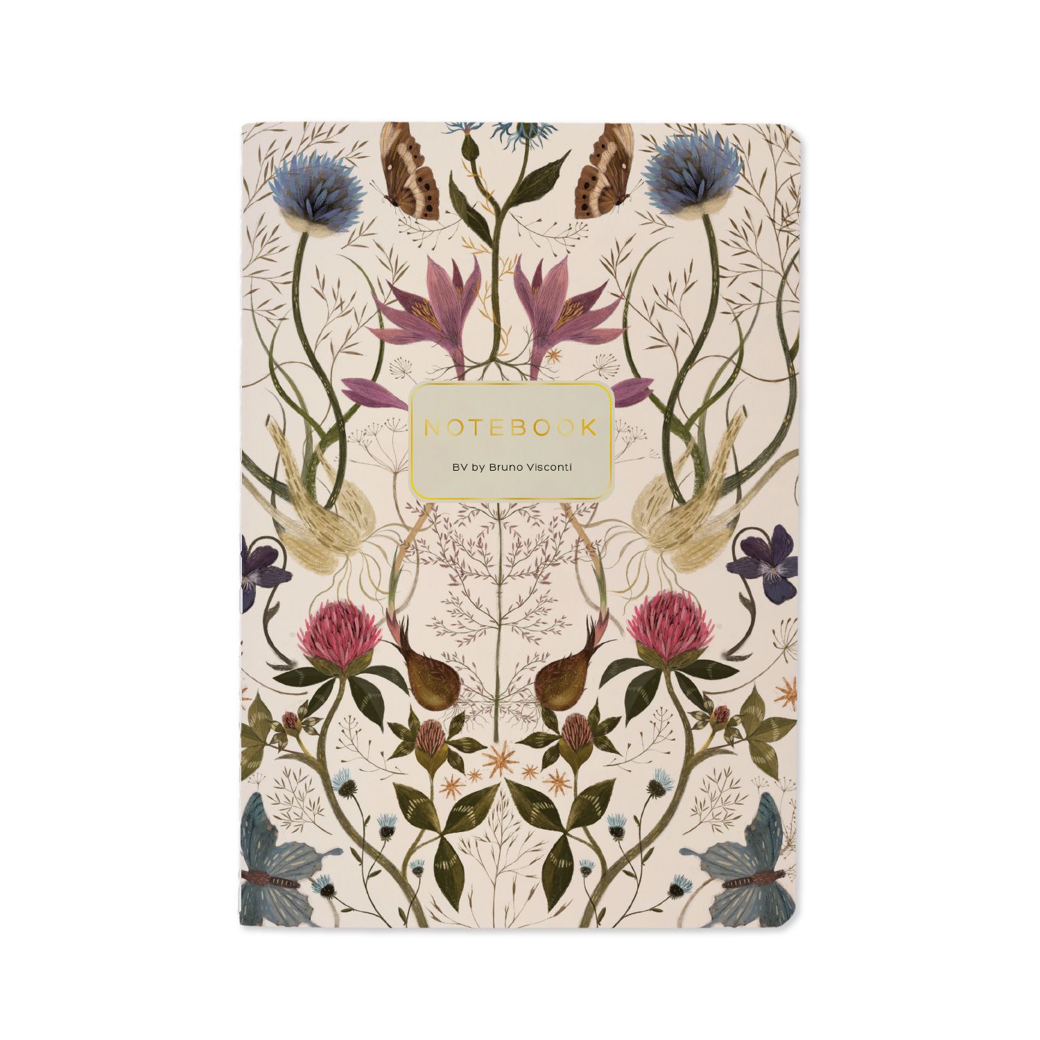 Записная книжка А5  40л. картон, мягк.пер. "Flora. Symmetrical Flora" лин.