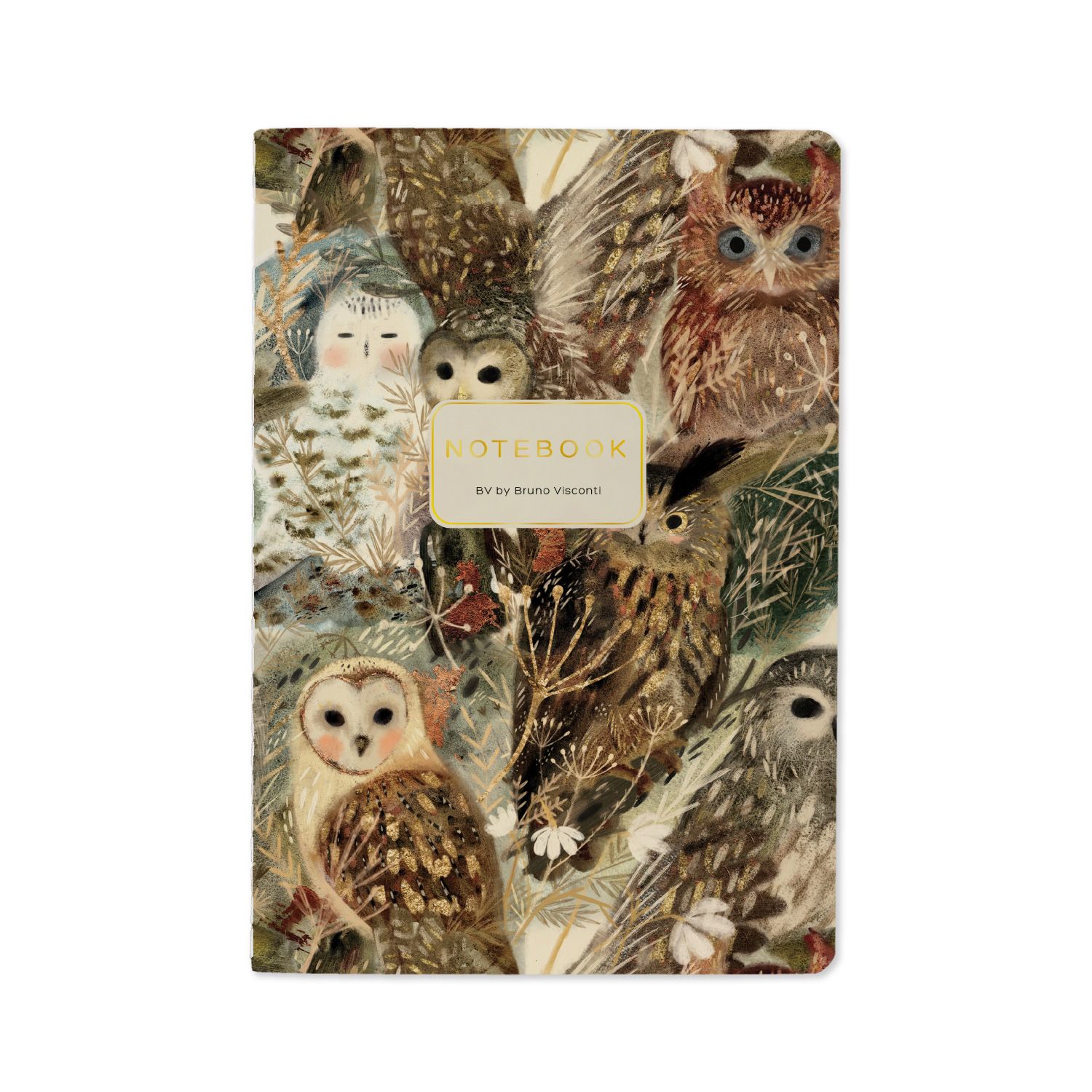 Записная книжка А5  40л. картон, мягк.пер. "Fauna. Волшебные совы" лин.