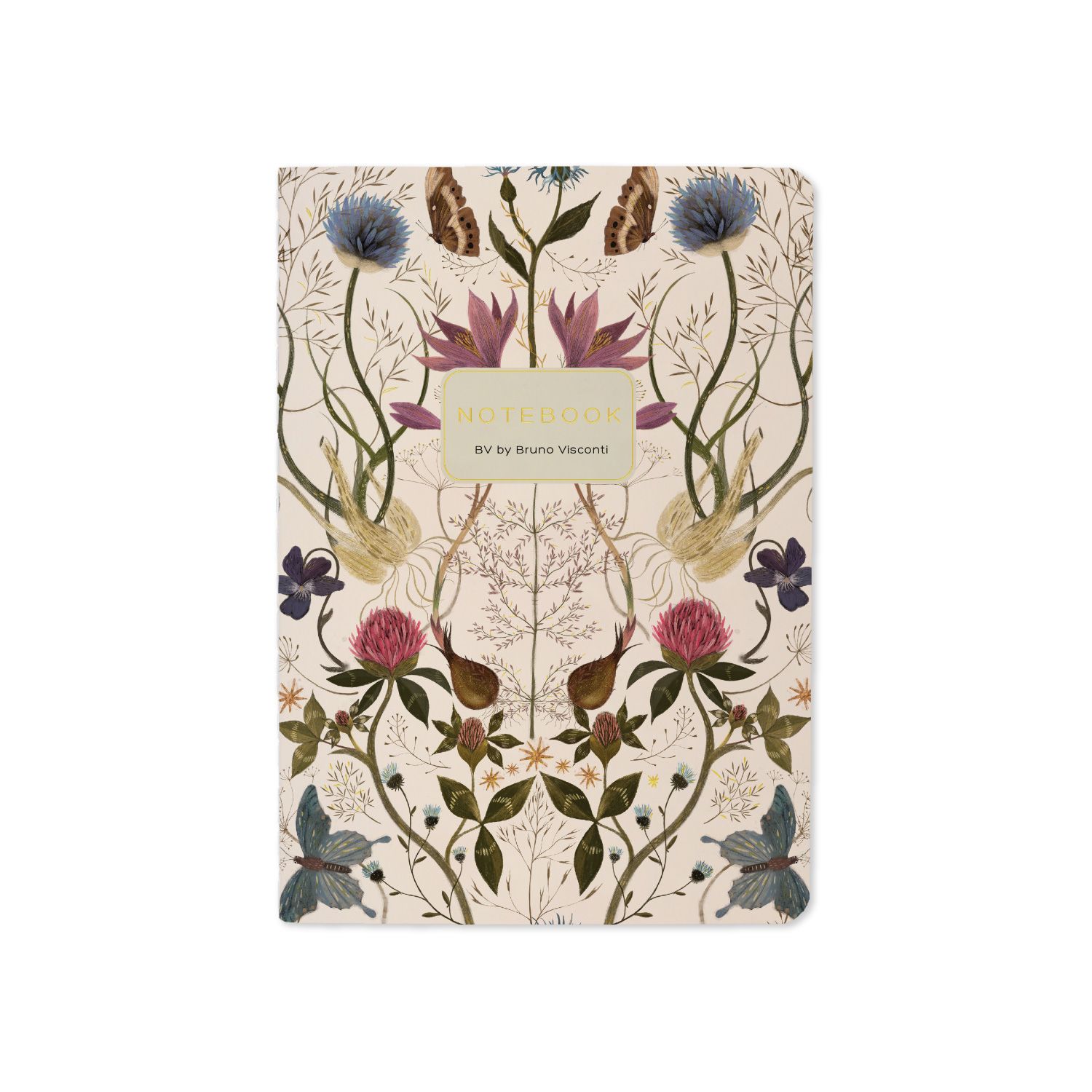 Записная книжка А6  32л. картон, мягк.пер. "Flora. Symmetrical Flora" лин.