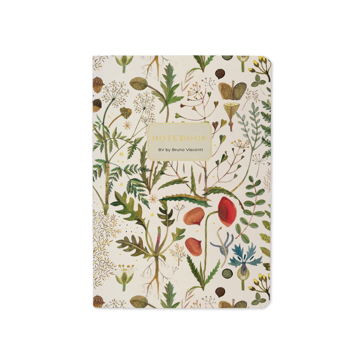 Записная книжка А6  32л. картон, мягк.пер. "Flora. Луговые травы" лин.