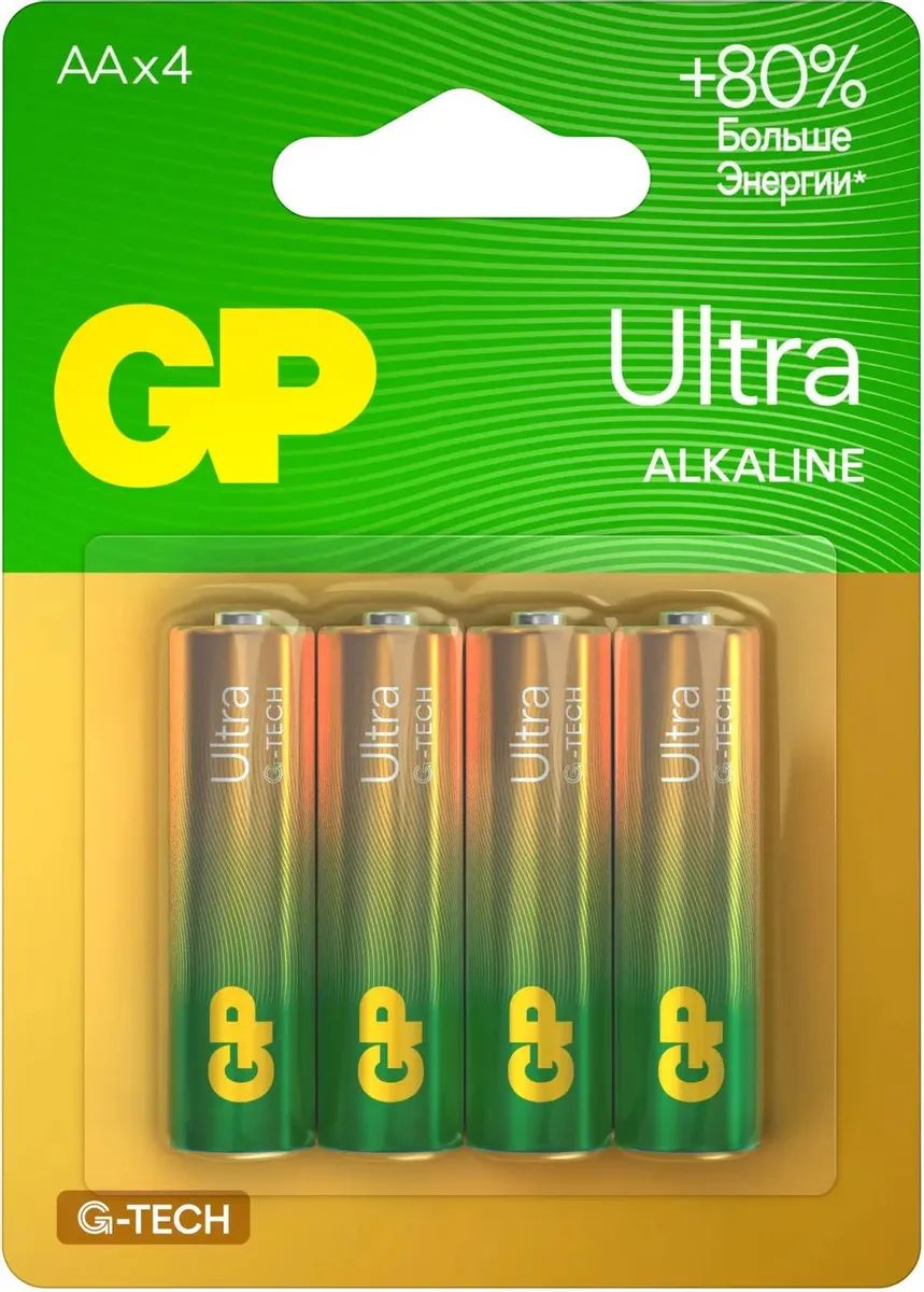 Батарейка LR-06 (АА) GP Ultra Alkaline, блистер, цена за 1 шт