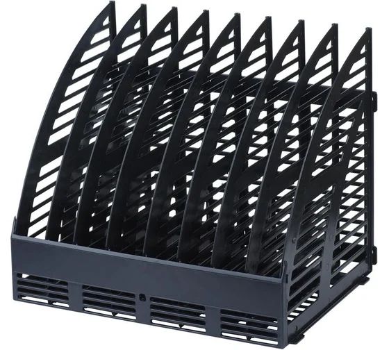 Лоток вертикальный  320мм, 8 отделений сборный черный