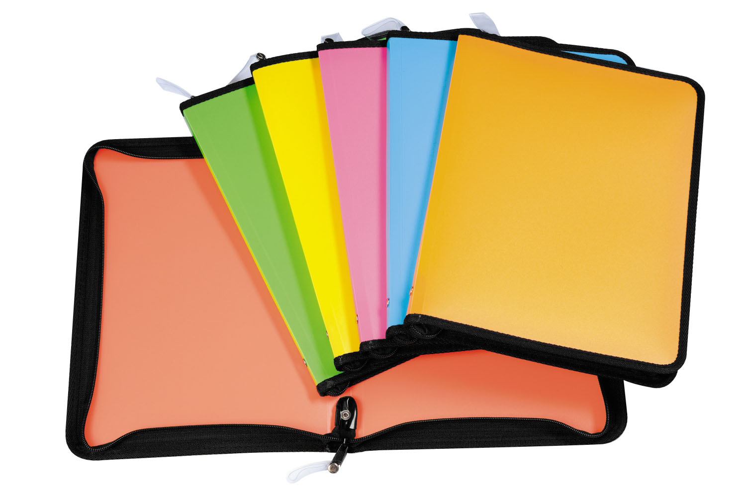 Папка на молнии пластиковая  ErichKrause® Neon, A4, ассорти (в коробке по 12 шт.)