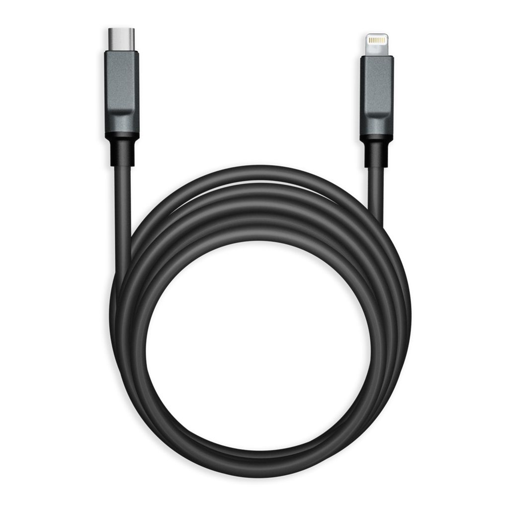 Кабель Smartbuy BOLD TYPE C - LIGHTNING для зарядки и передачи данных, черный,3А,TPE,1м,супертолст