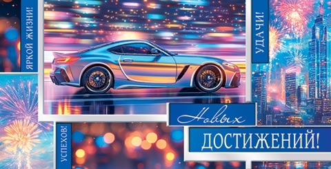 Конверт для денег "Новых достижений!"