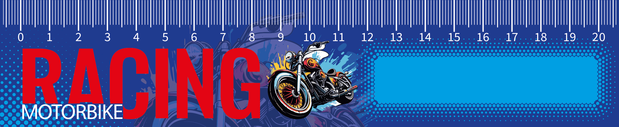 Закладка с линейкой 20см, "Bike"