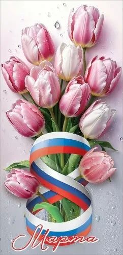 Открытка евро  "8 Марта"