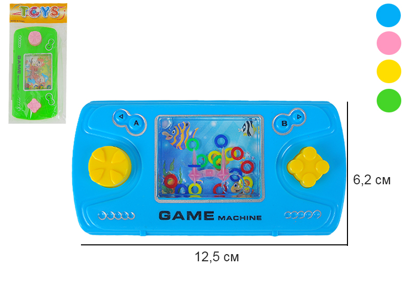 Игра водяная с кольцами "Приставка" 12см 4 вида