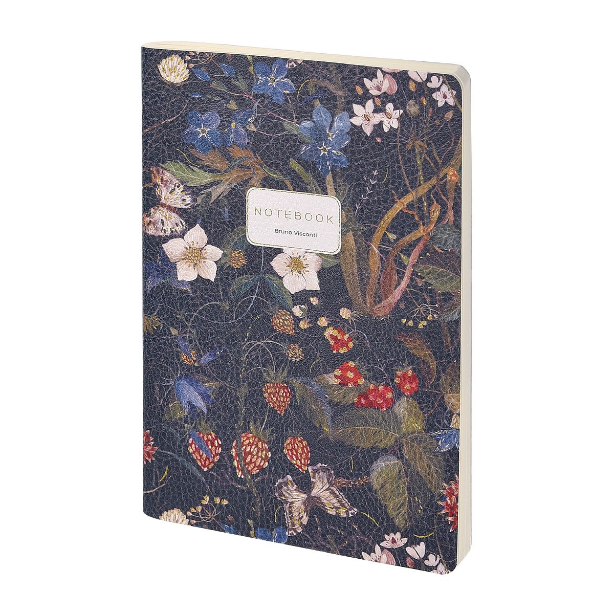 Записная книжка А5  60л. кож.зам., мягк.пер. "Лесные ягоды" лин.