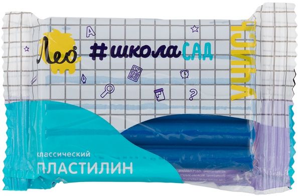 Пластилин классический  50 гр "Учись" синий