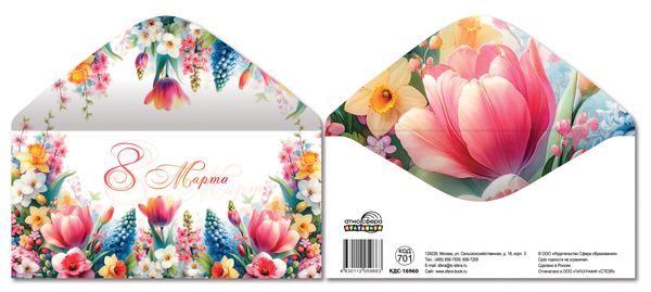 Конверт для денег "8 марта"