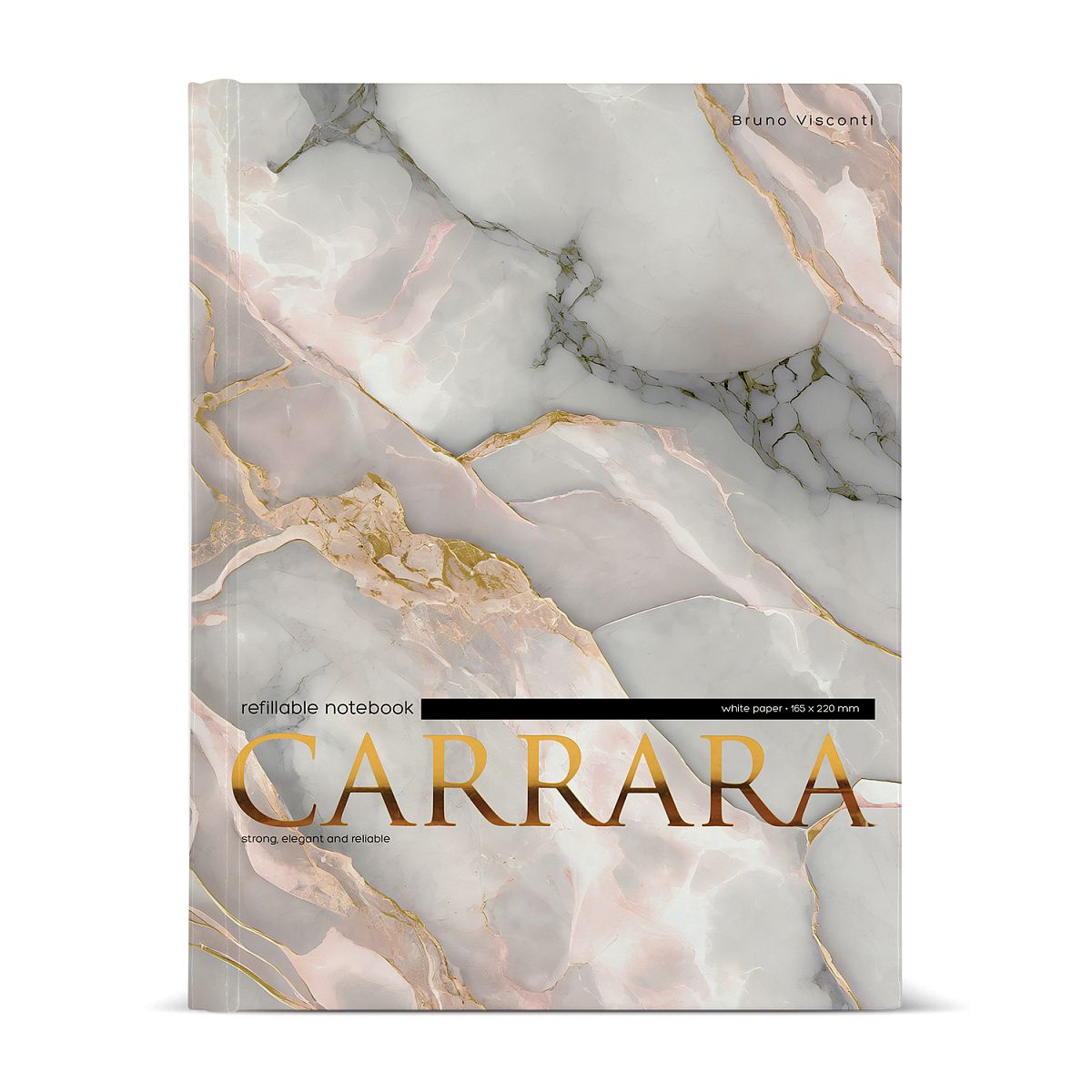 Тетрадь А5  80л кл. на кольцах Альт "Carrara"