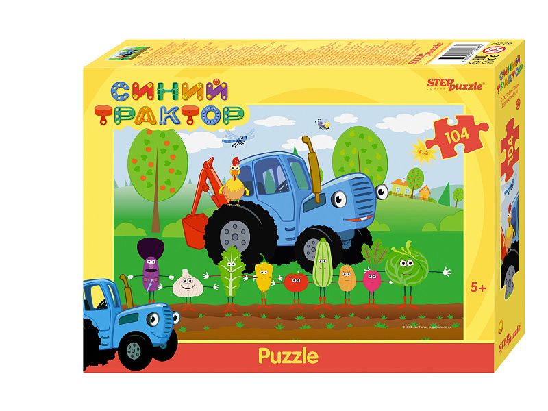 Пазлы  104 элемента  230*330мм.  "Синий трактор" (Биг Папа)