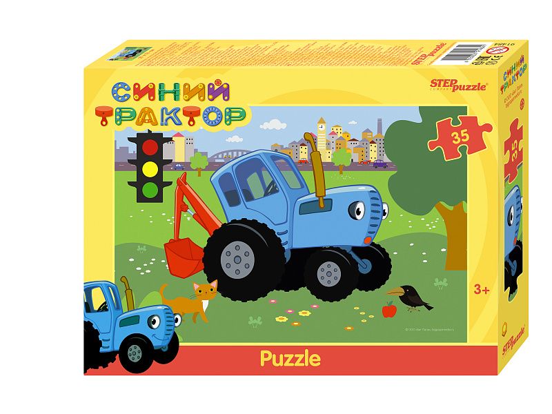 Пазлы   35 элементов  270*180мм  "Синий трактор" (Биг Папа)