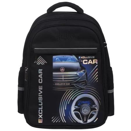 Рюкзак школьный 38*29*14,5см Hatber "Light. Exclusive car" полиэстер