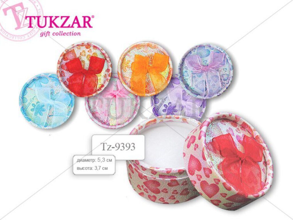 Коробка подарочная   КРУГЛАЯ  диам.5,3 см, выс.3,7 см