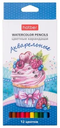 Карандаши цвет. акварельные 12цв Hatber