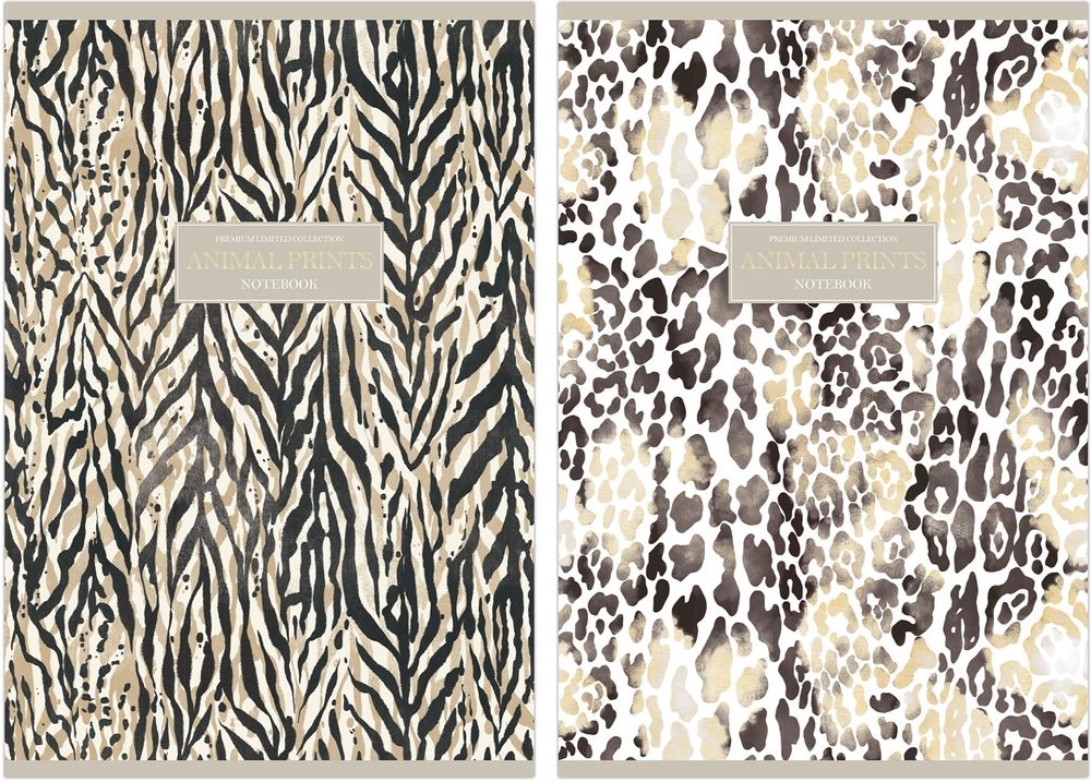 Тетрадь А4  80л кл. скоба Полином "Animal print" софт-тач, БЕЗ ПОЛЕЙ