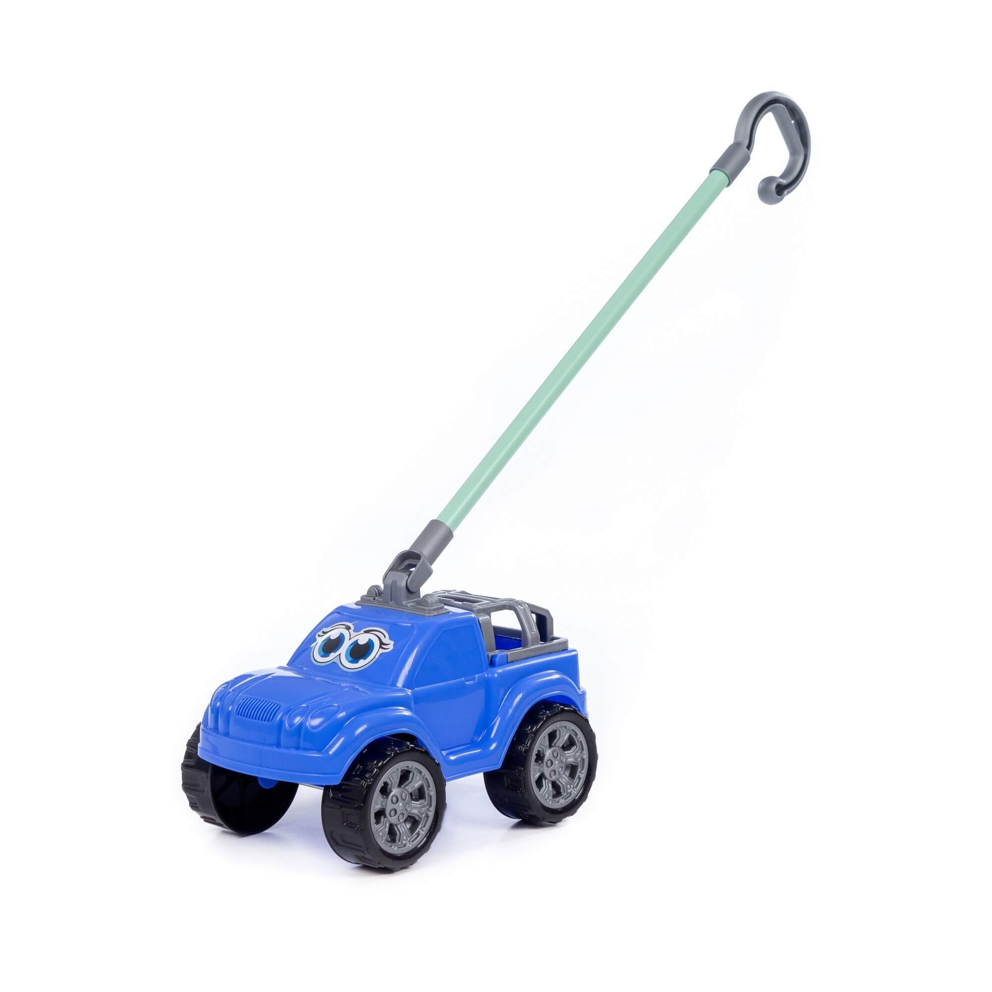 Каталка на палочке "Машинка Боби" синий