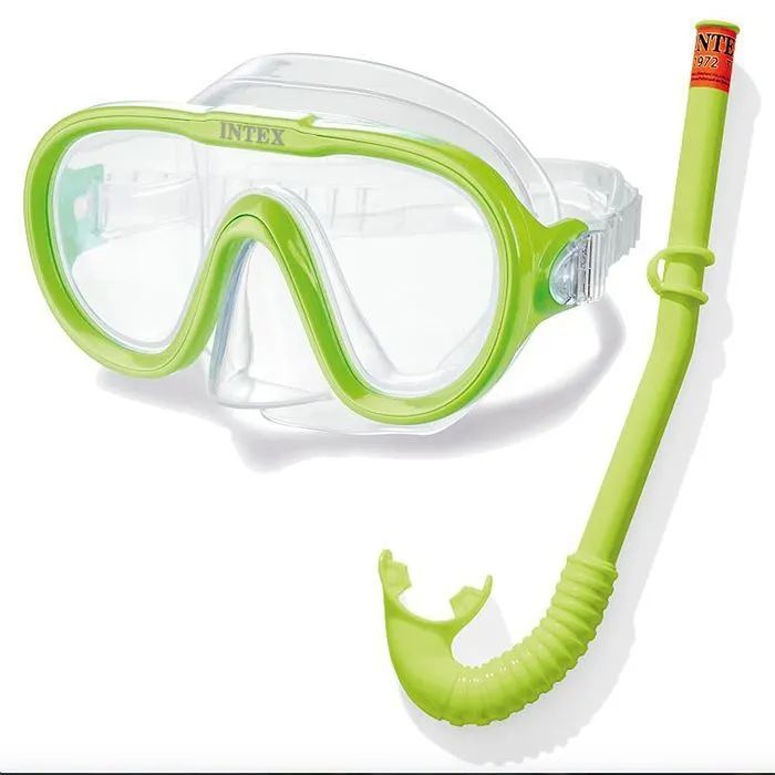Комплект для плавания INTEX маска, трубка, цвет желтый, 8+