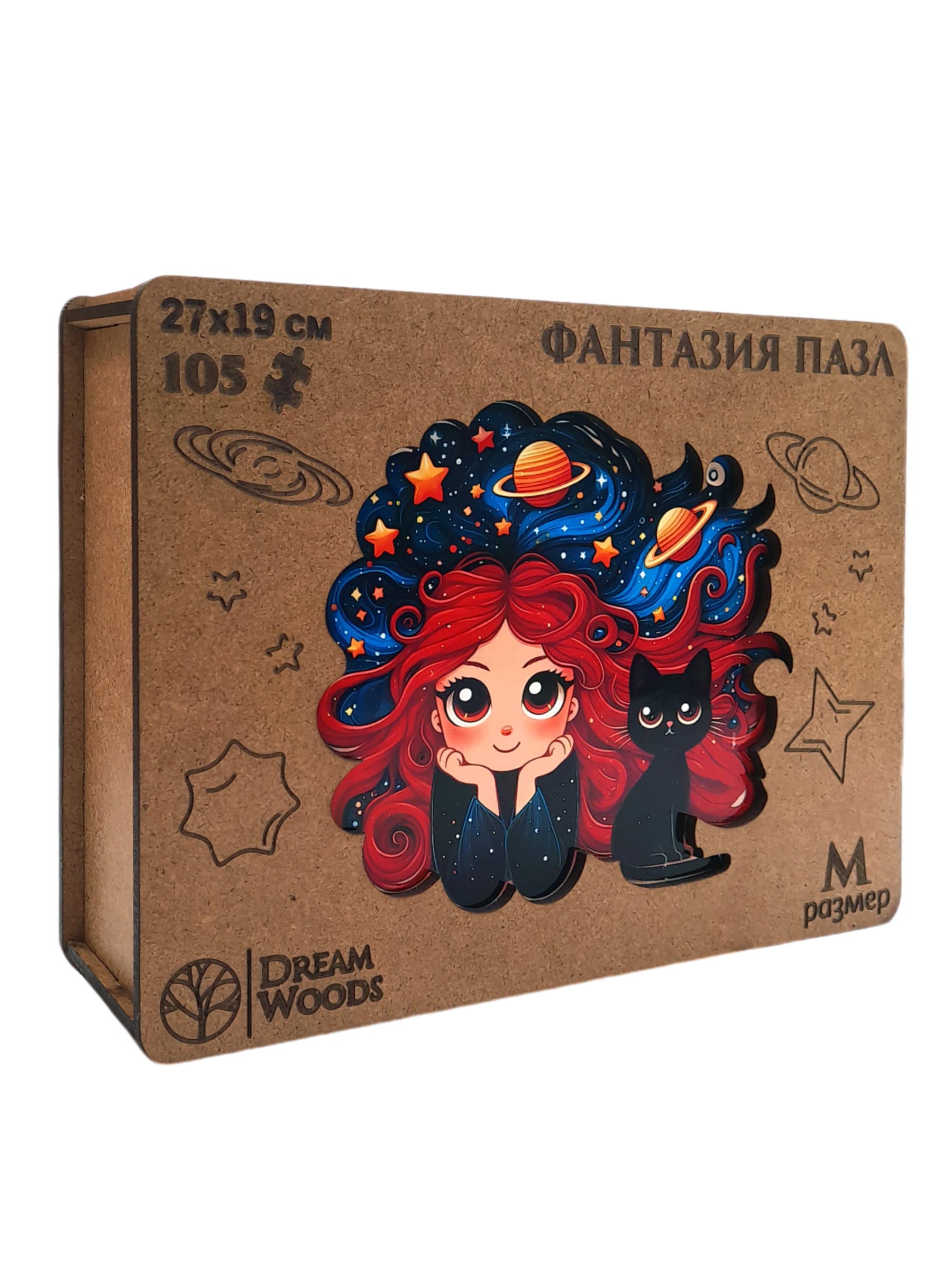 Пазлы деревянные  105 элементов 270*200мм  "Фантазия"