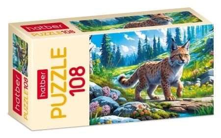 Пазлы  108 элементов  300*210мм. "Быстрая рысь"