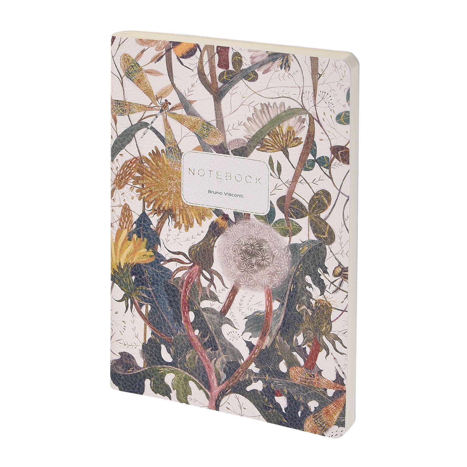 Записная книжка А5  60л. кож.зам., мягк.пер. "Flora. Summer Greens" лин.