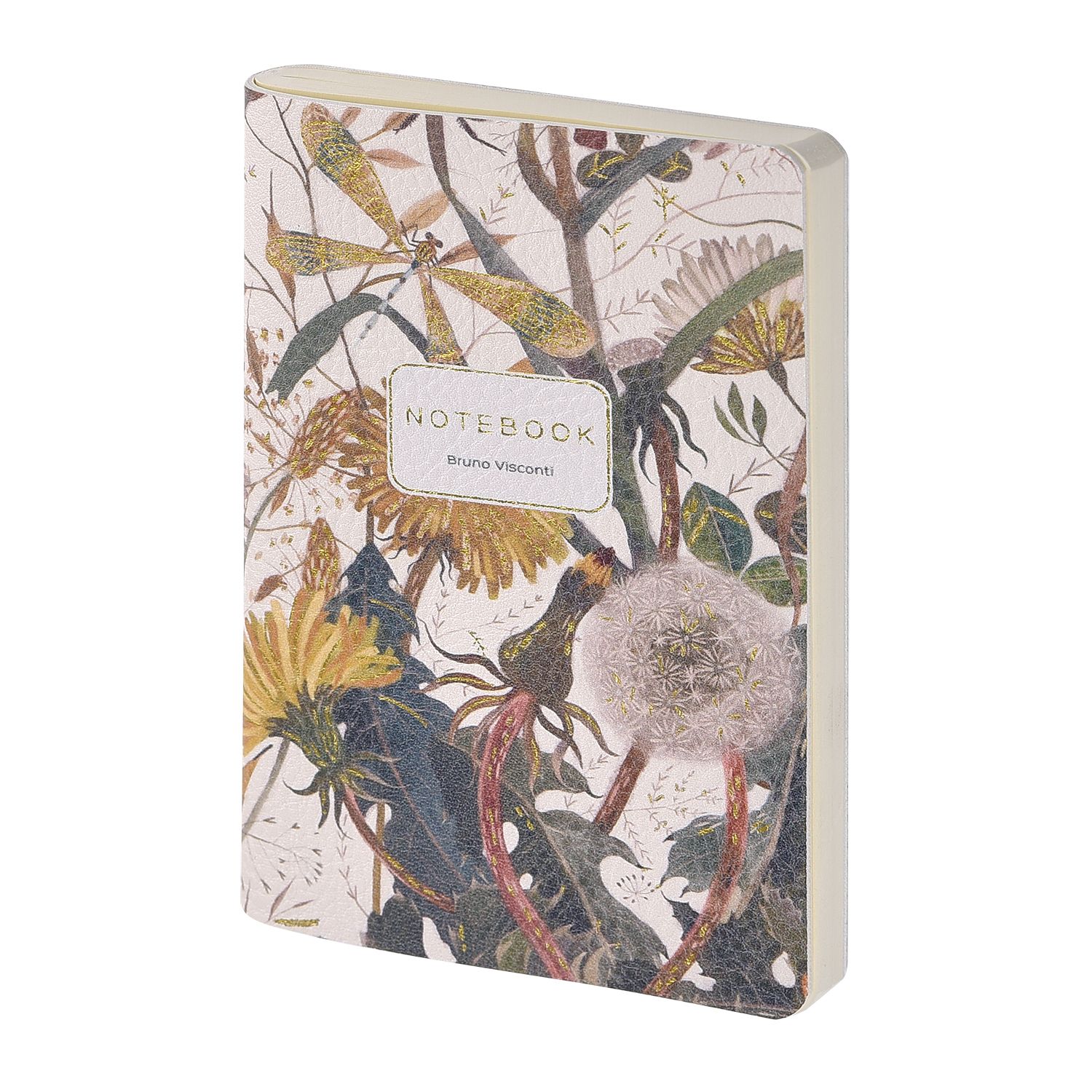 Записная книжка А6  60л. кож.зам., мягк.пер. "Flora. Summer Greens" лин.
