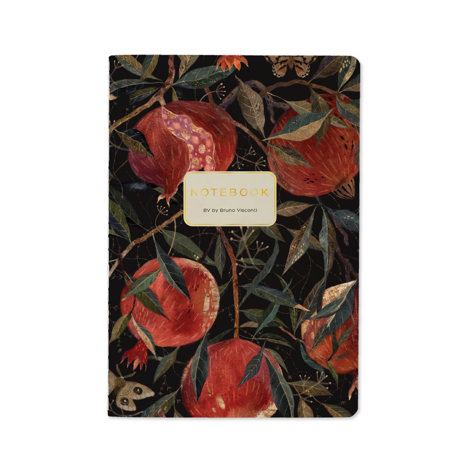 Записная книжка А5  40л. картон, мягк.пер. "Flora. Гранат" лин.
