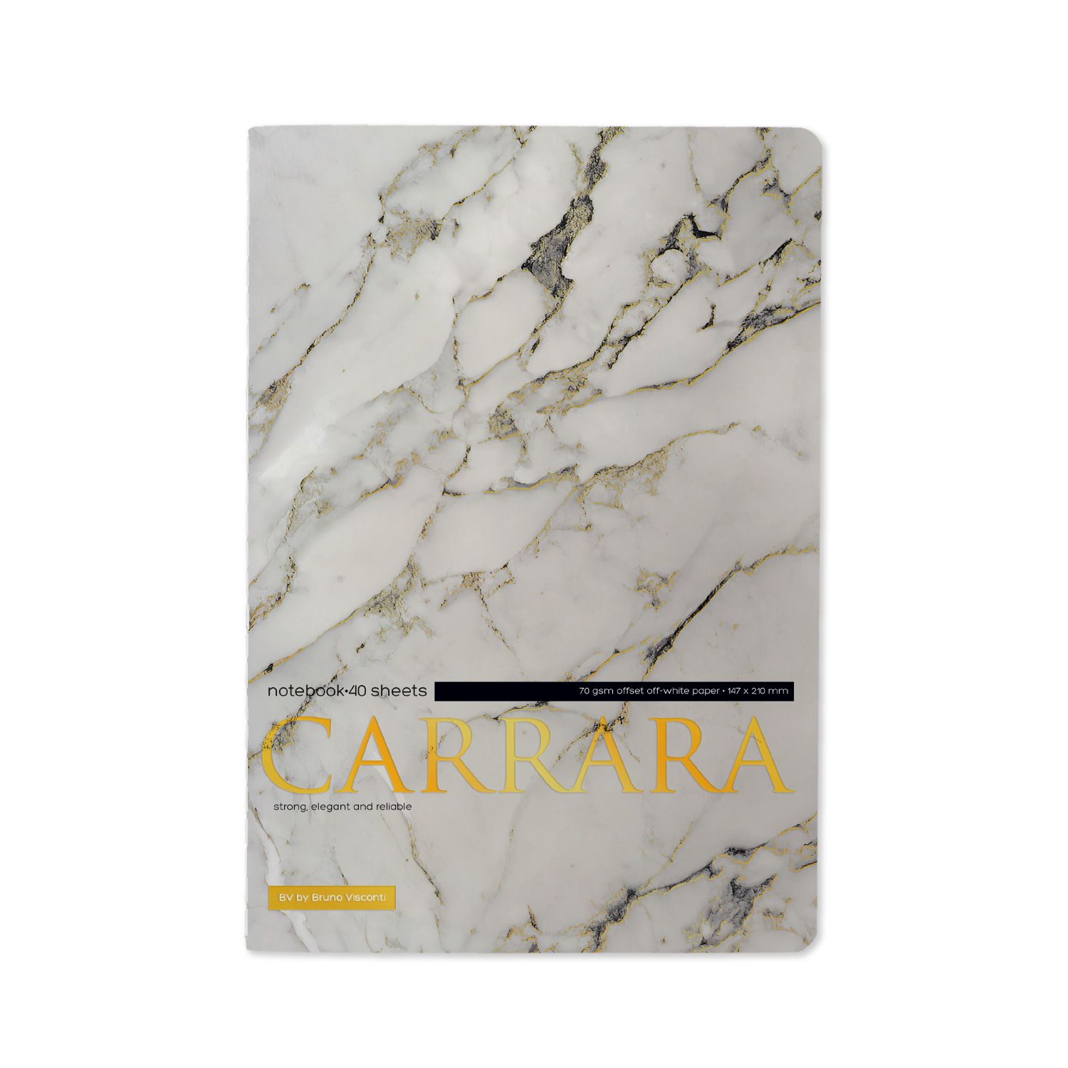 Записная книжка А5  40л. картон, мягк.пер. "Carrara" кл.