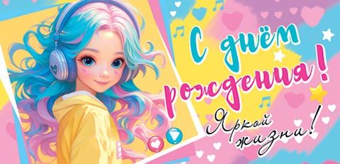 Конверт для денег "С днём рождения!"