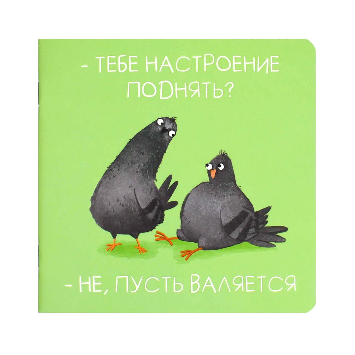 Блокнот 130*130мм  32л скоба "Озорные голуби" кл., выб.УФ-лак