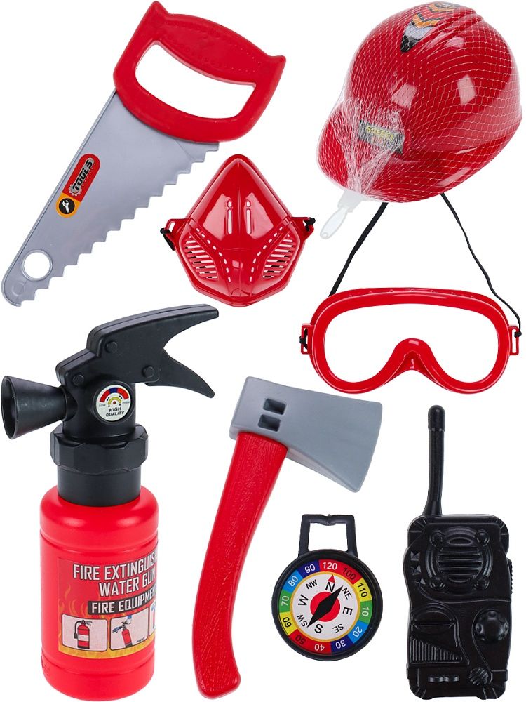 Игровой набор для мальчиков "Юный пожарный" 7 предметов, распыляется вода