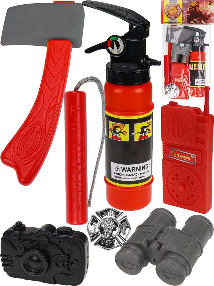 Игровой набор для мальчиков "Юный пожарный" 7 предметов, распыляется вода